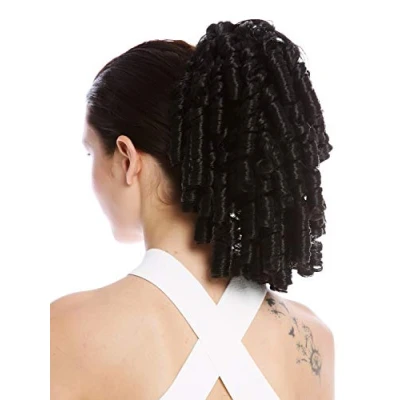 Abbildung von WIG ME UP N900A+2 V 1B Haarteil Zopf Pferdeschwanz Korkenzieher Locken gelockt voluminös Schwarz