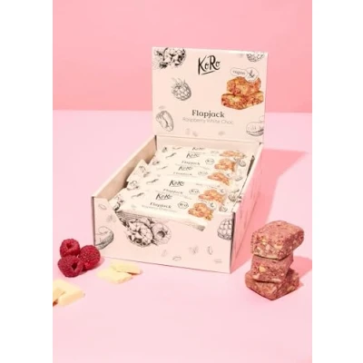 Abbildung von KoRo Bio Flapjack Raspberry White Choc 15 x 60 g Vegan &amp; glutenfrei Ballaststoffreich Idealer Snack für zwischendurch