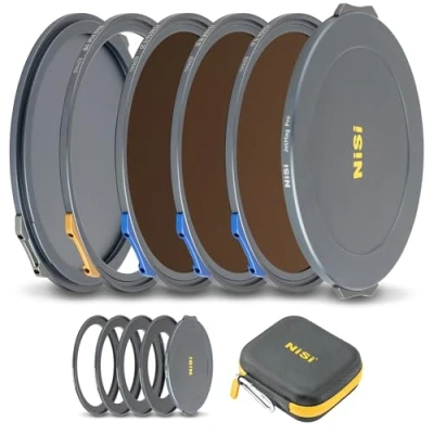 Abbildung von NiSi JetMag Pro Magnetische Filter Kit 82mm mit Verriegelung Filmmaker (FS ND4, FS ND8, ND16, Black Mist 1/8, 67mm/72mm/77mm/82mm Magnetisches Adapterring)