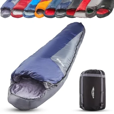 Abbildung von anaterra Mumienschlafsack Schlafsack Deckenschlafsack Camping Winterschlafsack