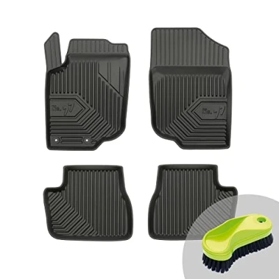 Abbildung von FROGUM No.77 Gummimatten Ganzjahresset von Auto Fußmatten Autofussmatten für Peugeot 207 2006 2012 Langlebiges TPE Material