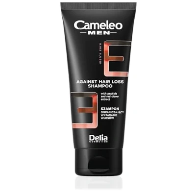 Abbildung von Cameleo Men Haarwaschmittel für Männer gegen Haarausfall Reduziert Reinigt Haar und Kopfhaut Kräftigt, pflegt Begrenzt zurückweichende Haarlinie dünnes, zartes 150ml