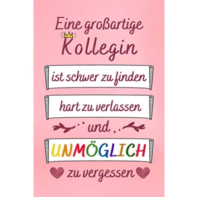 Abbildung von Eine großartige Kollegin: Seiten liniertes Notizbuch A5 abschiedsgeschenk kollegen danke Geschenk Frau , jobwechsel ... Chef