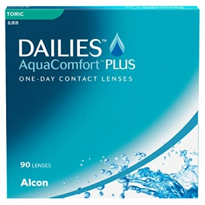 Abbildung von Dailies AquaComfort Plus Toric Tageslinsen weich 90 Stück BC 8.8 mm DIA 14.4 CYL 00.75 ACHSE 05.00 Dioptrien
