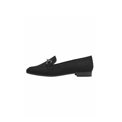 Abbildung von MARCO TOZZI Damen Loafer ohne Absatz Vegan mit Schnalle, Schwarz (Black), 38 EU