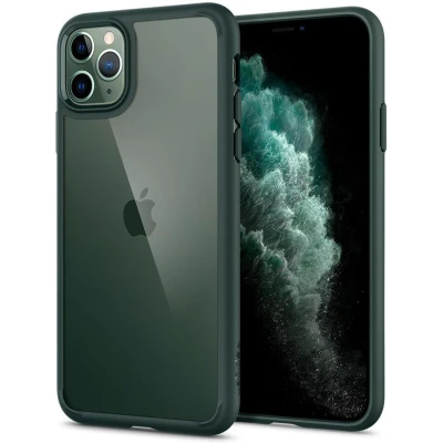 Abbildung von Apple iPhone 11 Pro Hülle Kunststoff Spigen Hard Case/Backcover Handyhülle Grün Shockproof/Stoßfest
