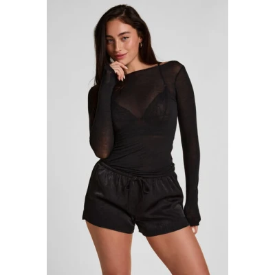 Abbildung von Hunkemöller Satin Shorts Ayla Schwarz