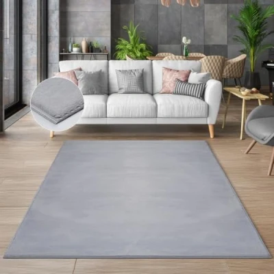 Abbildung von the carpet Teppich &quot;Focus&quot;, rechteckig, Wohnzimmer Fell Optik waschbar elegant