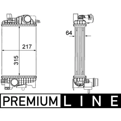 Abbildung von MAHLE ORIGINAL CI 263 000P Ladeluftkühler OPEL: Meriva B
