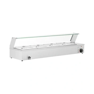 Abbildung von Royal Catering Speisenwärmer Bain Marie Ablasshahn 2000 W 4x GN 1/2 Warmhaltebehälter