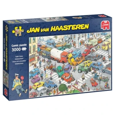 Abbildung von Jumbo Spiele Puzzle Jan van Haasteren Verkehrschaos Puzzle, 3000 Puzzleteile, Made in Europe