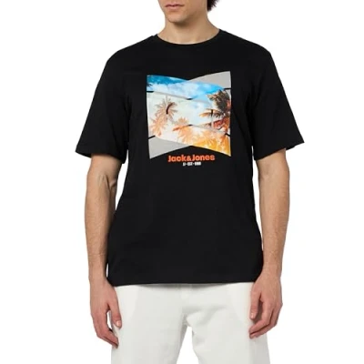 Abbildung von JACK&amp;JONES Herren JJCELLOX Tee SS Crew Neck T Shirt, Black, XS