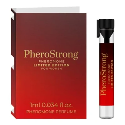 Abbildung von PheroStrong Female Pheromones Limited Edition Parfüm für Frauen mit Pheromonen Effekt Aphrodisiakum Frau Perfume Zerstäuber unterwegs long lasting Duftproben 1ml