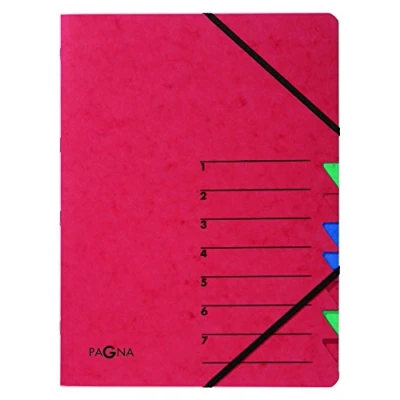 Abbildung von Pagna Ordnungsmappe Easy (Sammelmappe, 7 Fächer, 1 7) rot