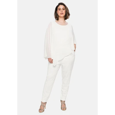 Abbildung von Sheego Jumpsuit, Damen, Größe: 40, Offwhite
