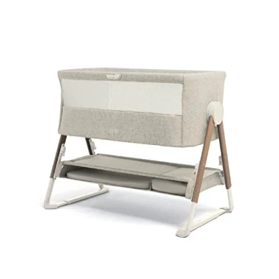 Abbildung von Mamas &amp; Papas Beistellbettchen Lua, herausnehmbarer Korb, herunterfaltbare Seiten, Matratze enthalten, 06 Monate, Farbe: Beige