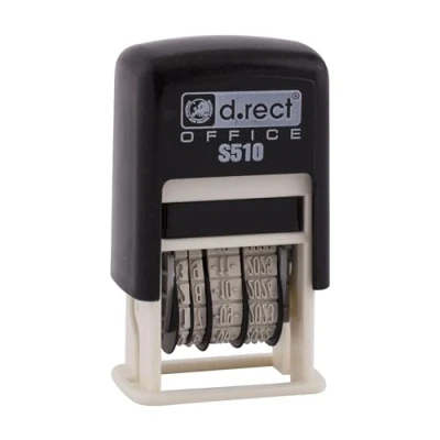 Abbildung von D.RECT S510 Datumsstempel 4mm Tag/Monat/Jahr Abdruckfarbe nicht mit Tinte gesättigt