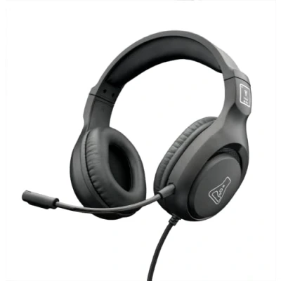 Abbildung von THE G LAB Korp Yttrium Gaming Headset für PC, PS4, PS5, Xbox, Switch, mit Mikrofon, faltbar, Stereo, Gamer Headset, Starke Bass 3,5 mm Klinkenstecker (Schwarz)