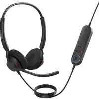 Abbildung von Jabra Engage 40 kabelgebundenes Stereo Headset mit Inline Anrufsteuerung, geräuschunterdrückender 2 Mic Technologie und USB A Kabel MS Teams Zertifiziert, Allen Plattformen kompatibel schwarz