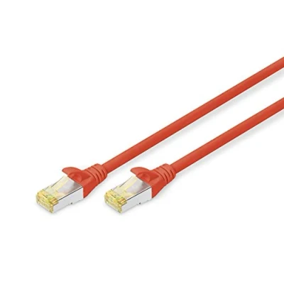 Abbildung von DIGITUS LAN Kabel Cat 6A 7m RJ45 Netzwerkkabel S/FTP Geschirmt Kompatibel zu 6 &amp; 7 Rot