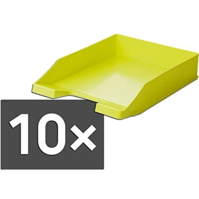 Abbildung von HAN 1027 Briefablage KLASSIK, DIN A4/C4, stapelbar, stabil, modern (lemon / 10er Pack)