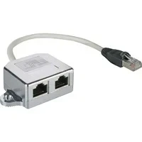 Abbildung von goobay Netzwerkstecker LAN Kabel Verteiler 2 x Cat 5 Ethernet (Bulk)