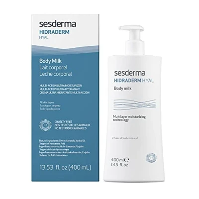Abbildung von Sesderma Hidraderm Hyal Körpermilch Empfindliche Haut Sensitive Trockene Hyaluronsäure Jojobaöl Süßmandelöl