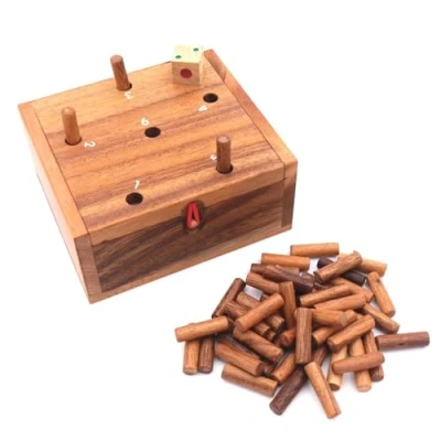 Abbildung von ROMBOL Denkspiele Spiel, Brettspiel Endlich die 6 lustiges Würfelspiel für ganze Familie aus Holz, Holzspiel
