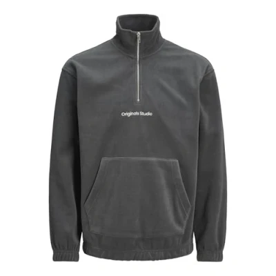 Abbildung von Jack &amp; Jones Jorvesterbro Quarter ZIP Fleecepullover, Herren, Größe: XS, Asphalt