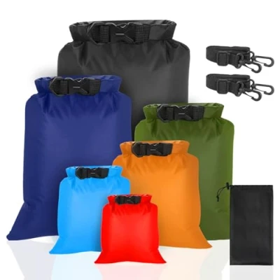 Abbildung von VFANDV wasserdichte Aufbewahrungsbeutel 6 Stück, 1,5/2,5/3/3,5/5/8L Wasserdichter Beutel Lightweight Dry Bag Trockenbeutel Packsack Wasserdicht Wassersport Säcken für Wandern Camping