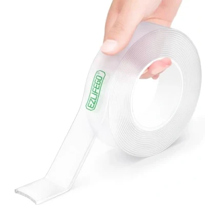Abbildung von EZlifego Doppelseitiges Klebeband Extra Stark, Transparent Nano Tape, Abnehmbar Wänden Klebestreifen, Klebriges Posterband zur Dekoration, Poster Strips Klebepads, Double Sided Tape 5 meter