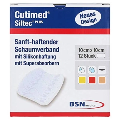 Abbildung von Cutimed Siltec Plus Schaumverb.10x10 cm haftend