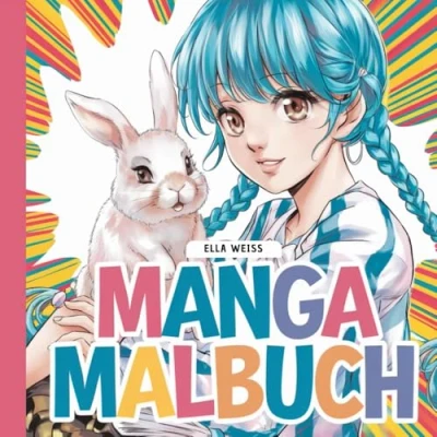 Abbildung von Manga Anime Malbuch für Mädchen ab 9 Jahren 50 grosse Motive (Kawaii Katzen, Shojo, Shiba Hund, Pferde): Schönes Geschenk Mädchen, Kinder &amp; Teenager zum Ausmalen Entspannen
