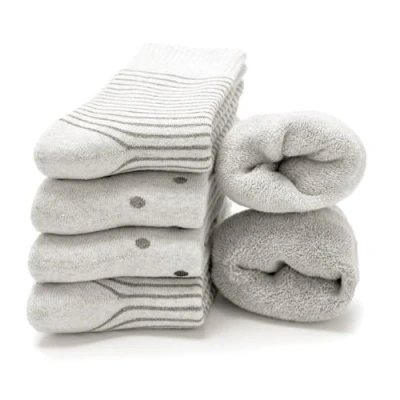 Abbildung von Occulto 6 PACK Warme Wintersocken Smilla Socken, Damen, Größe: 35 38, Grau punkte