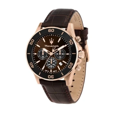 Abbildung von Maserati Herrenuhr in limitierter Auflage, Chronograph, Analog, Lederarmband, wasserdicht, COMPETIZIONE Kollektion R8871600001