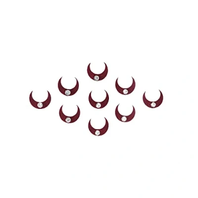 Abbildung von KULIA®6 Pakete Mehrfarbiges Bindi Tattos Aufkleber Gesichtsjuwelen Bollywood PartyWear Stirnaufkleber Modeschmuck Tattoos Tikka Indisches ethnisches Frauen