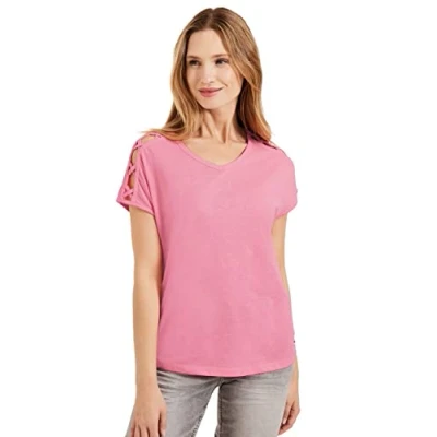 Abbildung von CECIL Damen B320163 Kurzarmshirt, Soft pink, Small