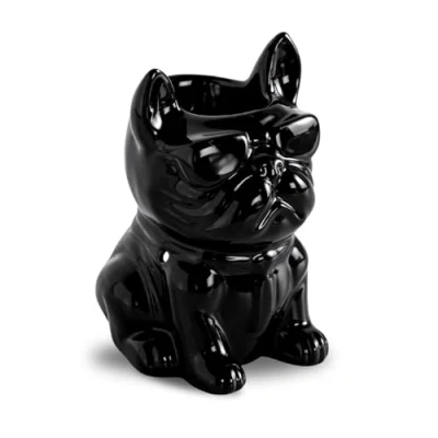 Abbildung von Parfümbrenner Céramy Boubou Parfümierte Atmosphäre Modisches Kunsthandwerksobjekt Schmelzender parfümierter Brenner Bulldoggendeko Hundefigur 45 ml H 15,5cm Zen&#039;Arôme