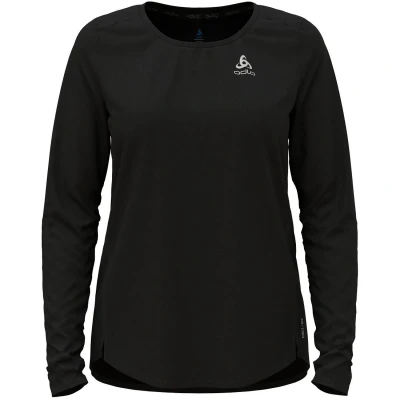 Abbildung von Odlo Damen Langarm T Shirt Crew Neck Zeroweight Größe S, Schwarz