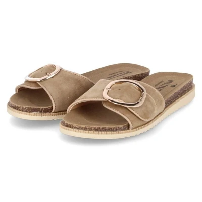 Abbildung von Mustang Pantolette flach, Damen, Größe: 37, Hellbraun Schuhe