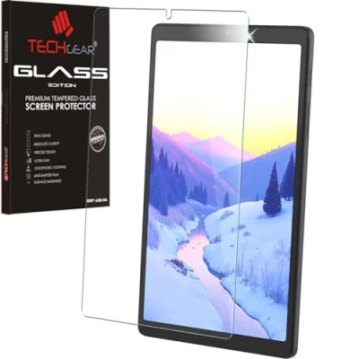 Abbildung von TECHGEAR Schutzfolie Galaxy Tab A7 Lite 8.7 zoll (SM T220 / SM T225) Schutzfolie, Displayschutzfolie aus gehärtetem Glas [9H Härte] [Crystal Clarity] kompatible mit Samsung 2021