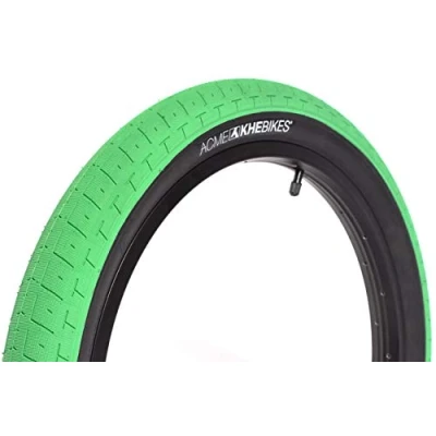 Abbildung von KHEbikes Fahrradreifen KHE ACME 20&quot;x2,40&quot; grün schwarz, BMX Reifen PARK/STREET 20 Zoll x 2,40&quot;