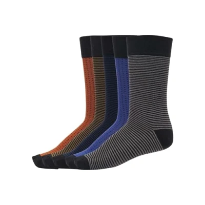 Abbildung von Urban Classics Stripes AND DOTS Socks 5 PACK Socken, Herren, Größe: 43 46, Multicolor