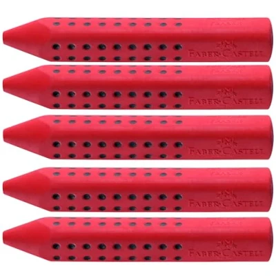 Abbildung von Faber Castell Dreieckradierer Grip 2001 (Rot, 5 Stück)