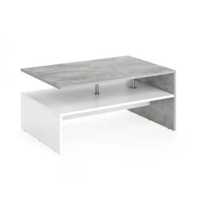Abbildung von Vicco Couchtisch Amato, Beton/Weiß, 90 x 42 cm