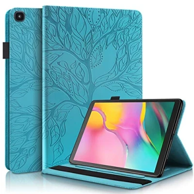 Abbildung von Succtop Hülle Galaxy Tab A 10.1 Zoll 2019 Schutzhülle PU Leder Taschehülle Flip Brieftasche Stand Tablet mit Kartenschlitz Stifthalter für Samsung SM T510 / T515 Blau