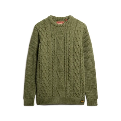 Abbildung von Superdry Strickpullover, Herren, Größe: Large, Moss green