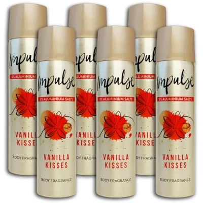 Abbildung von 6er Pack Impulse Vanilla Kisses Deodorant Deo Deospray 6x 75 ml