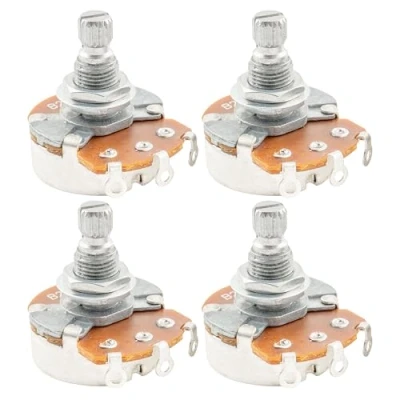 Abbildung von Alpha Full B250k Metrische Potentiometers Split Shaft Linear Taper Potis für E Gitarre oder Bass (4 Stück)
