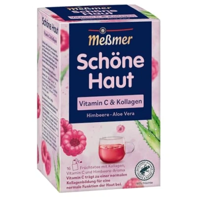 Abbildung von Meßmer Schöne Haut Vitamin C &amp; Kollagen 16 Teebeutel Glutenfrei Laktosefrei Vegan